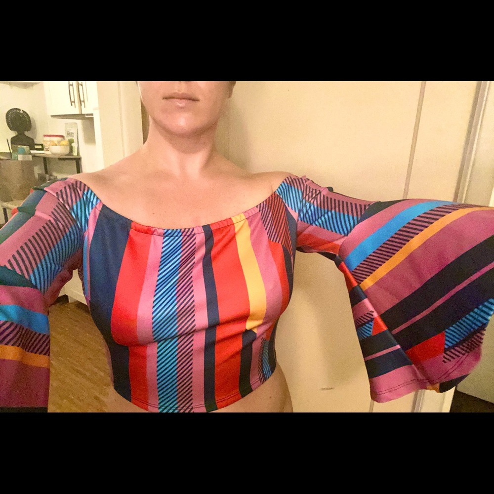 Multi Color Crop Top - Picture 4 of 4